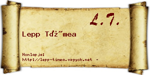 Lepp Tímea névjegykártya